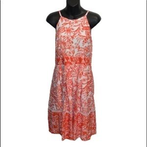 Eliza J orange/white sleeveless coastal floral print dress NWOT size 6